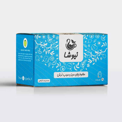Newsha Sour Apple Flavored Green Tea | Crisp Tart Apple Flavor & Fresh Green Tea Notes, 70 g (10 Packs)