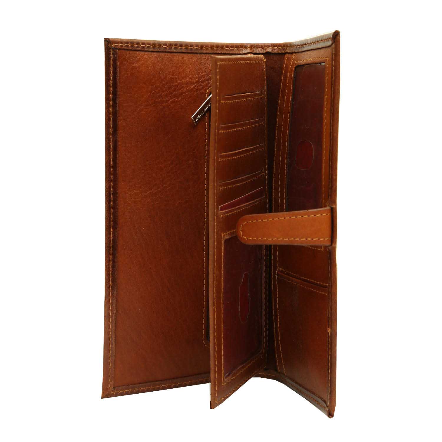 Persian Leather Long Wallet with Poem Calligraphy