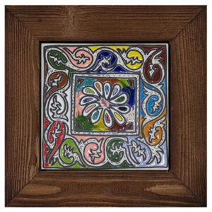 Decorative Persian Framed Ceramic Tile – KH13