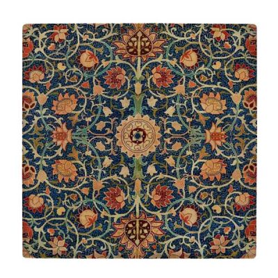 Persian Flower Ceramic Wall Art – Decorative Floral Tile for Traditional Home Interiors