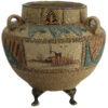 Handcrafted Decorative Persian Pottery Vase with the Negar Art Motif, Showcasing Traditional Craftsmanship