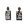 Persian Silver Earrings Tanboor Instrument