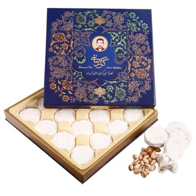 Kermani Ardi Persian Gaz Nougat – Pistachio with Traditional Rosewater Aroma and Soft Chewy Texture