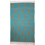 Persian Handwoven Zilou Floor Covering Rug Green