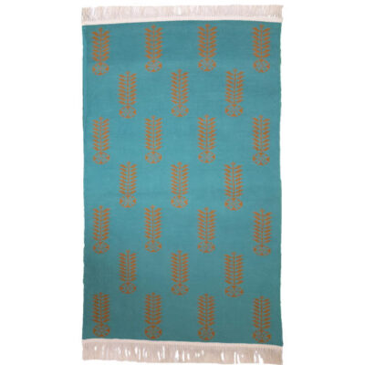 Persian Handwoven Zilou Floor Covering Rug Green