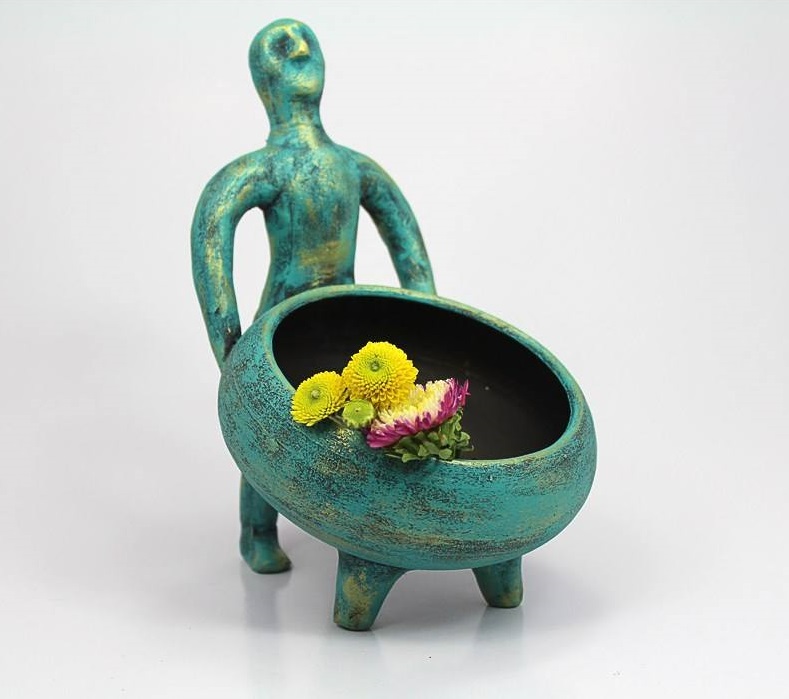 Persian Pottery Candlestick Handmade with Artisan Elegance Dummy