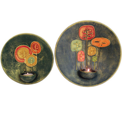 Handcrafted Pottery Candlestick Holder, Traditional Artisan Design, Decorative Tabletop Candle Stand