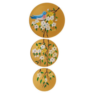 Hand-Painted Decorative Pottery Wall Plate Bird