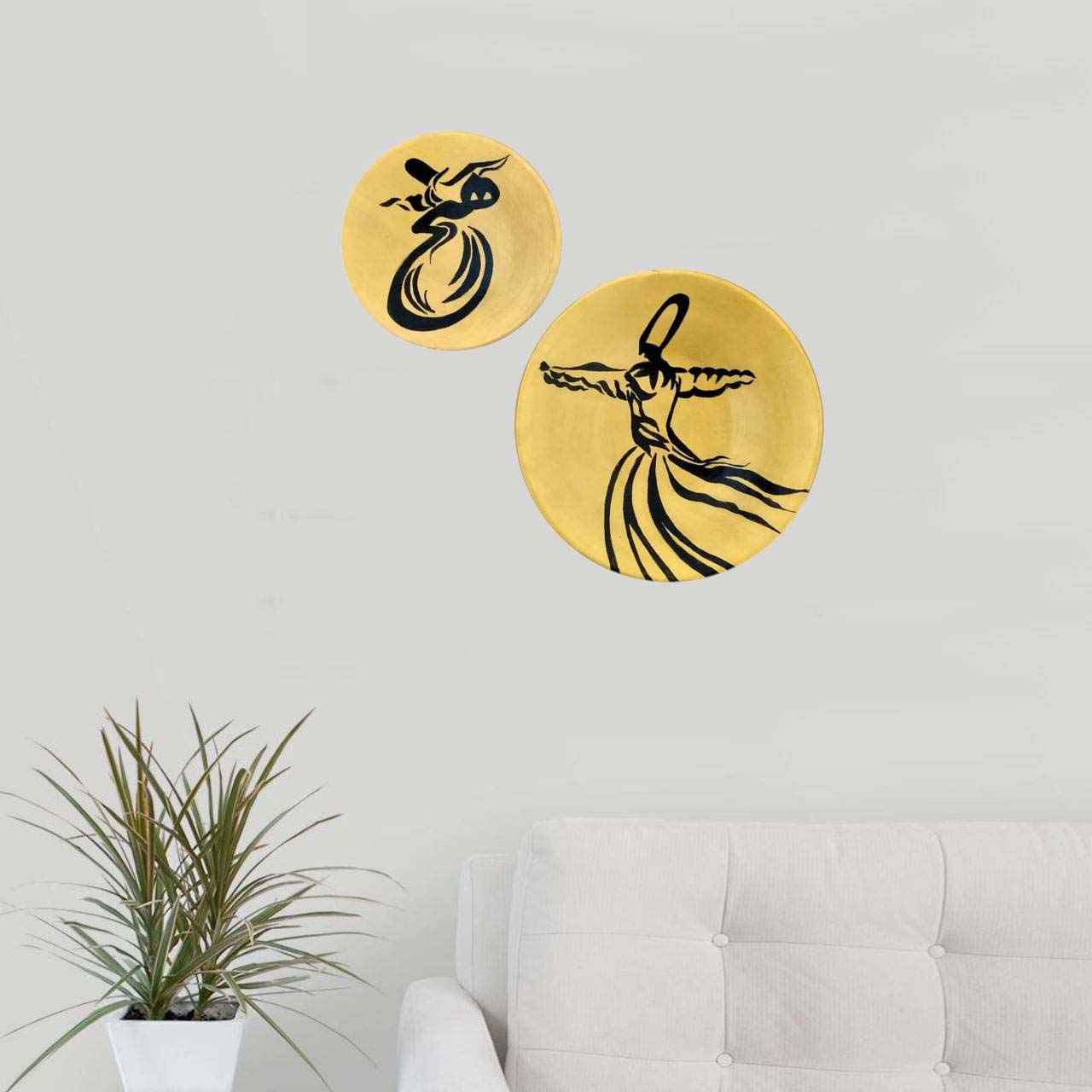 Hand-Painted Decorative Pottery Wall Plate Sama