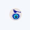 Hand-Painted Decorative Pottery Wall Plate Eye & Bird