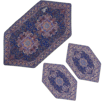 Set of 3 Persian Termeh Tablecloth Luxurious with Floral Pattern Gohar