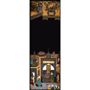 Persian Print Shawl for Women Artistic Shahnameh Eskandar
