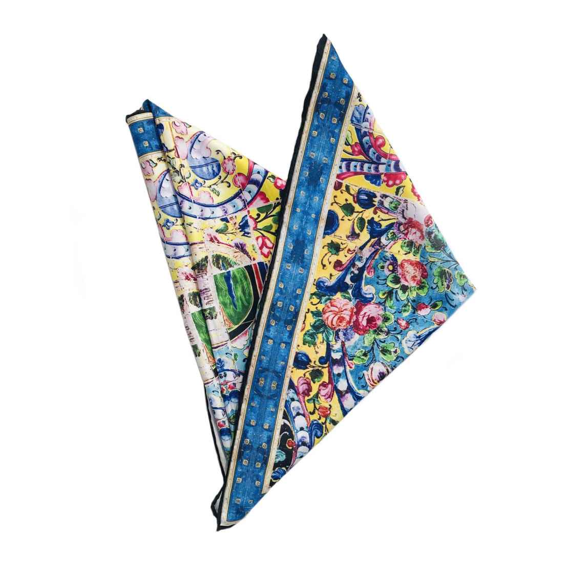 Silk Scarf for Women – Luxe Paisley Print, Vibrant Cashmere Design