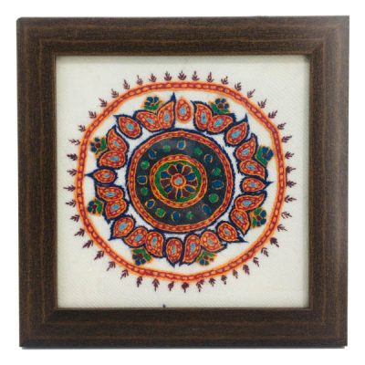 Persian Embroidered Tapestry Wall Hanging – Floral Textile Art
