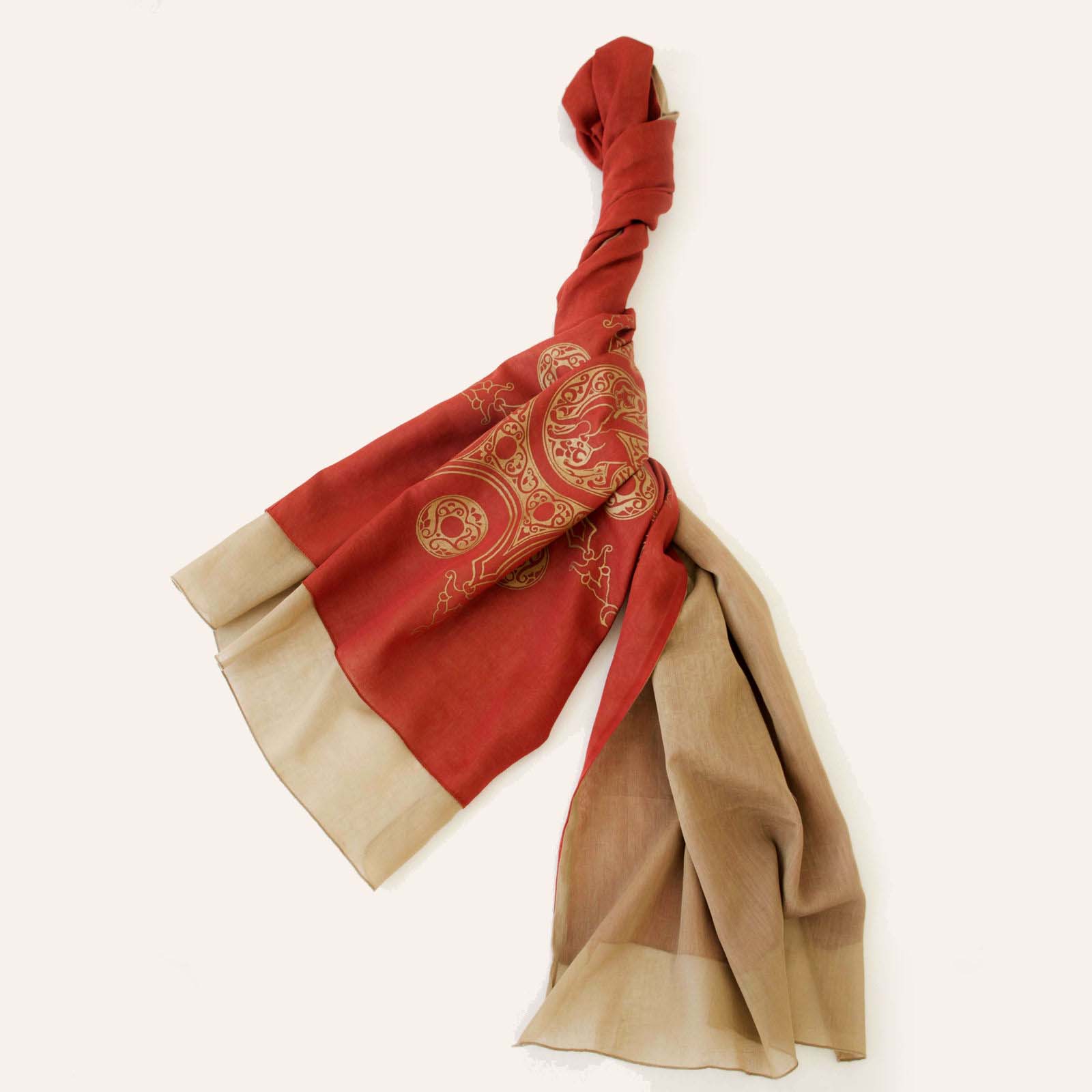 Traditional Persian Red Shawl for Women Model Sun