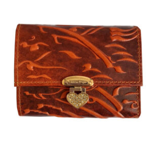 Persian Leather Trifold Wallet for Women with Poem