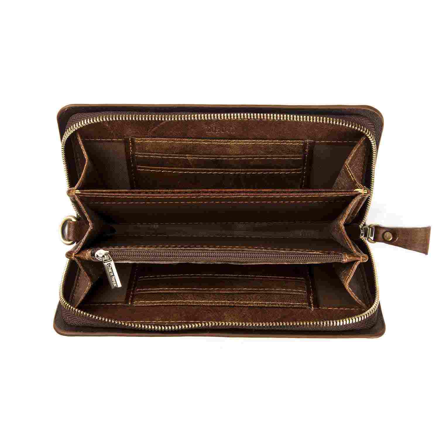 Persian Leather Long Wallet for Women with Poem