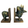 Zebu-Inspired Polyester Sculpture Bookend – Suitable for Themed Rooms