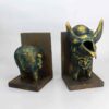 Zebu-Inspired Polyester Sculpture Bookend – Suitable for Themed Rooms