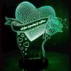 Persian 3D LED Night Light Anniversary Heart Love
