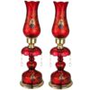 Traditional Persian Shah Abbasi Crystal Table Lamp with Hanging Glass Drops