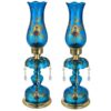 Traditional Persian Shah Abbasi Crystal Table Lamp with Hanging Glass Drops