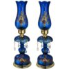 Traditional Persian Shah Abbasi Crystal Table Lamp with Hanging Glass Drops