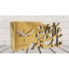 Persian Style Golden Desk Clock Model Calligraphy