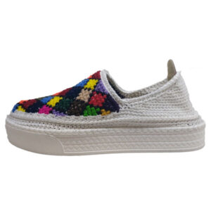 Handcrafted Persian Giveh Shoes – Geometric White Model