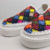 Handcrafted Persian Giveh Shoes - Geometric White Model