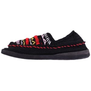 Handcrafted Persian Giveh Shoes – Bamdad Artistic Black Model