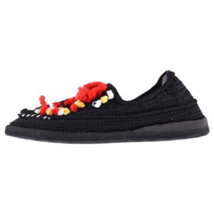 Handcrafted Persian Giveh Shoes – Bahar Floral Black Model