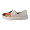 Handcrafted Persian Giveh Shoes - Sunflower Floral White Model