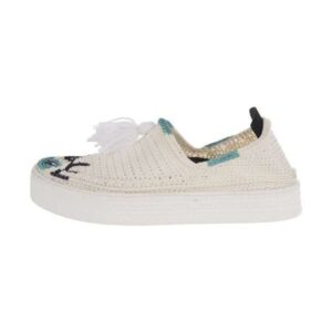 Handcrafted Persian Giveh Shoes – Artistic Eye White Model