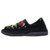 Handcrafted Persian Giveh Shoes - Flower Black Model