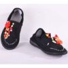 Handcrafted Persian Giveh Shoes - Bahar Floral Black Model