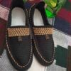 Handcrafted Persian Giveh Shoes - Classic Black Klash