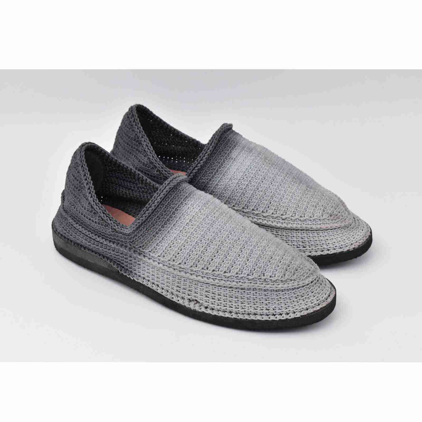 Handcrafted Persian Giveh Shoes – Shab Gray Model
