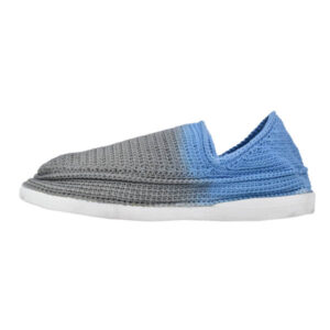 Handcrafted Persian Giveh Shoes – Blue & Gray Model