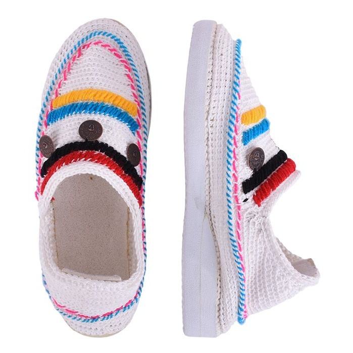 Handcrafted Persian Giveh Shoes – Seke Artistic White Model