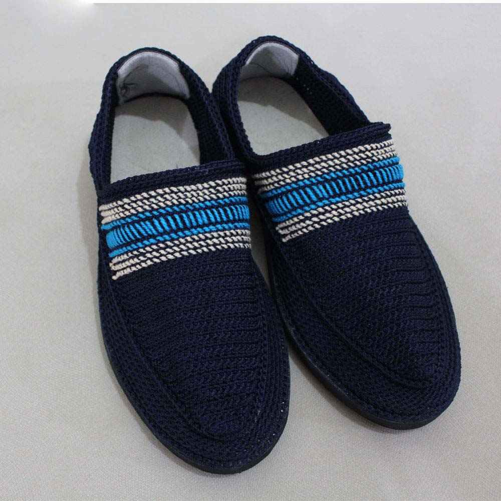 Handcrafted Persian Giveh Shoes – Navy Blue Klash Model