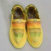 Handcrafted Persian Giveh Shoes - Paizz Striped Yellow Model
