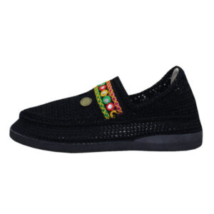 Handcrafted Persian Giveh Shoes – Traditional Black Model