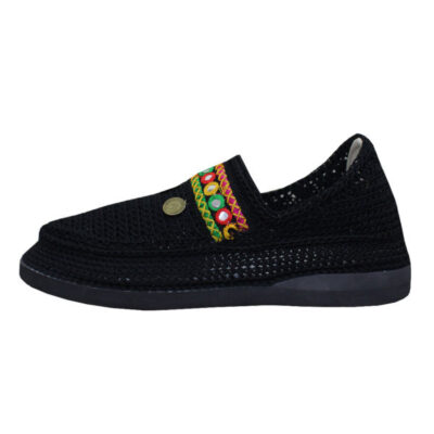 Handcrafted Persian Giveh Shoes - Traditional Black Model