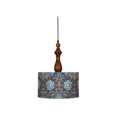 Fabric Pendant Light with Velvet Drum Lampshade Sonati