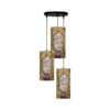 Cluster Pendant Light - Yellow Velvet Baghegol Cylinder Shades