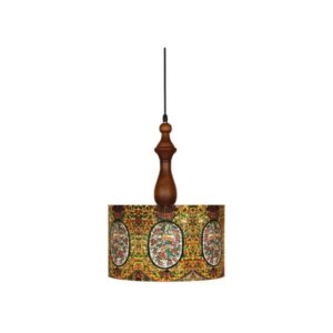 Fabric Pendant Light with Velvet Drum Lampshade Baghgol