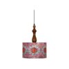 Fabric Pendant Light - Traditional Pink Velvet Drum Lampshade