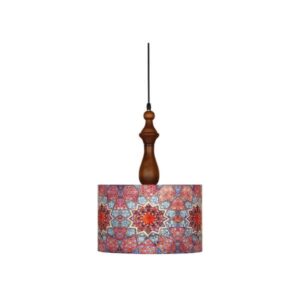 Fabric Pendant Light – Traditional Pink Velvet Drum Lampshade