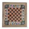 Persian Inlaid Wooden Marquetry Chess Board with Miniature Inspired Painting Design